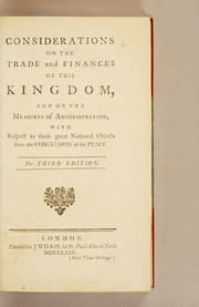 Tapa de Considerations on the trade and finances of this kingdom