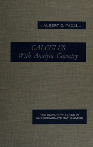 Tapa de Calculus with analytic geometry