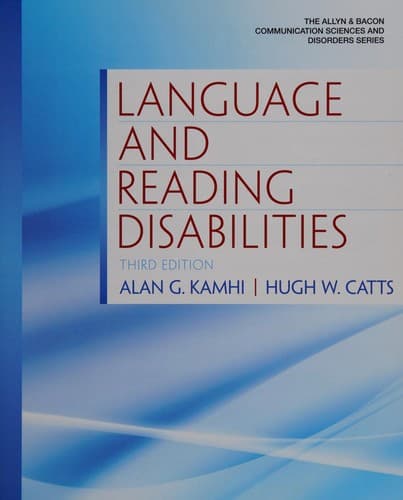 Tapa de Language and reading disabilities