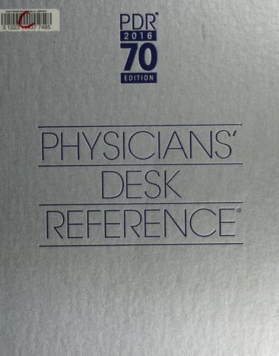 Tapa de Physicians' desk reference 2016