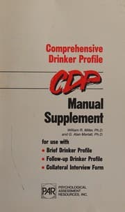 Tapa de Manual supplement for the Brief drinker profile, Follow-up drinker profile, Collateral interview form