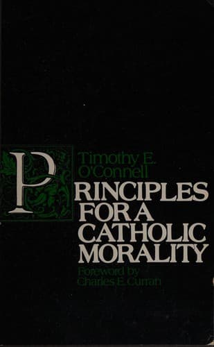 Tapa de Principles for a Catholic morality