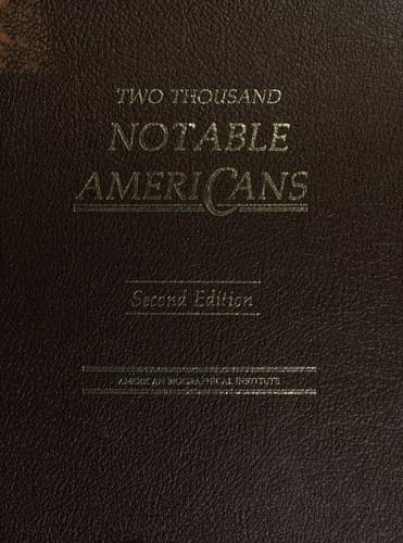 Tapa de Two Thousand Notable Americans