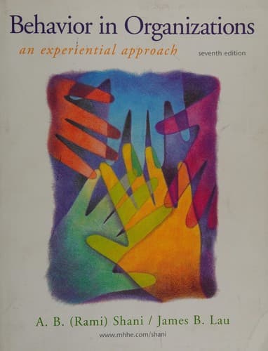 Tapa de Behavior in organizations