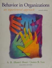 Tapa de Behavior in organizations