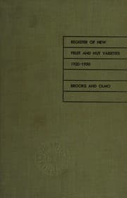 Tapa de Register of new fruit and nut varieties, 1920-1950