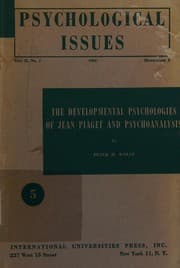 Tapa de The developmental psychologies of Jean Piaget and psychoanalysis