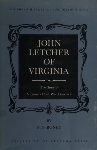 Tapa de John Letcher of Virginia