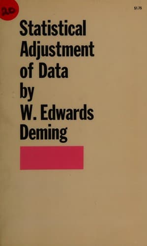 Tapa de Statistical adjustment of data