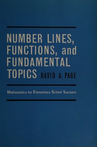 Tapa de Number lines, functions, and fundamental topics