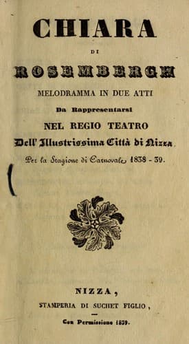 Tapa de Chiara di Rosembergh