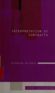 Tapa de Interpretation of contracts