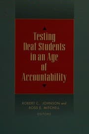 Tapa de Testing deaf students in an age of accountability