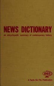 Tapa de News dictionary ; an encyclopedic summary of contemporary history