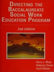 Tapa de Directing the baccalaureate social work education program