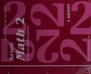 Tapa de Saxon Math 2 Student Workbook part 1