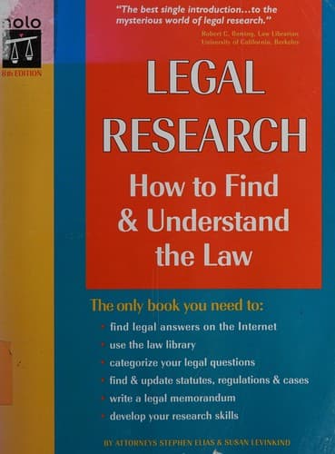 Tapa de Legal research