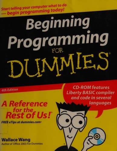 Tapa de Beginning programming for dummies