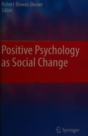 Tapa de Positive Psychology as Social Change
