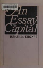 Tapa de An essay on capital