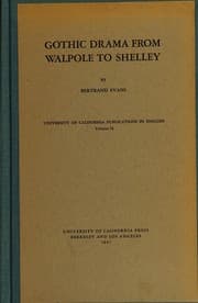 Tapa de Gothic drama from Walpole to Shelley