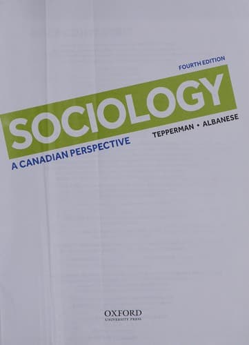 Tapa de Sociology