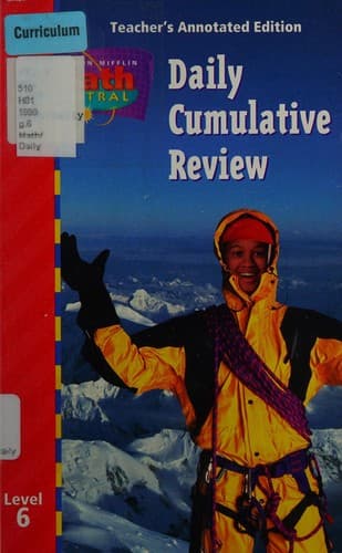 Tapa de Houghton Mifflin math central
