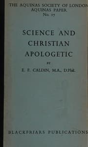 Tapa de Science and christian apologetic