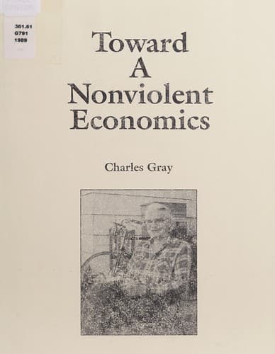 Tapa de Toward a nonviolent economics