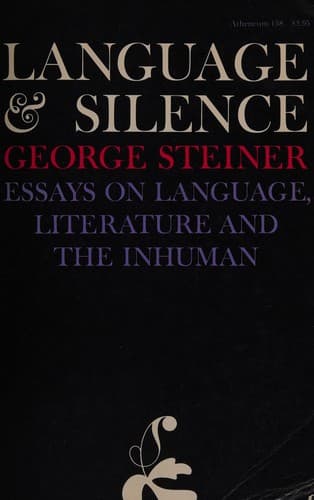 Tapa de Language and silence