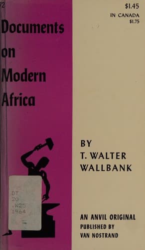 Tapa de Documents on modern Africa
