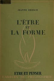 Tapa de L'e ̂tre et la forme