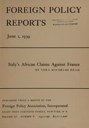 Tapa de Italy's African claims against France