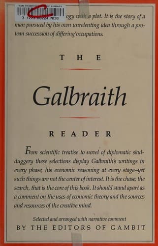 Tapa de The Galbraith reader