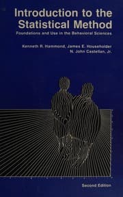 Tapa de Introduction to the statistical method