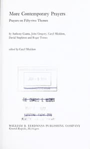 Tapa de More Contemporary Prayers