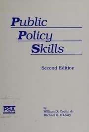 Tapa de Public policy skills workbook