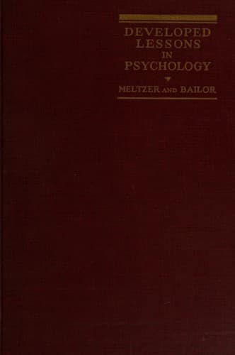 Tapa de Developed lessons in psychology