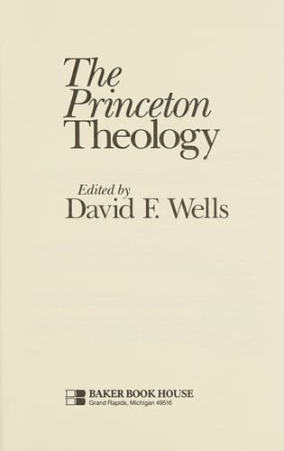 Tapa de The Princeton theology