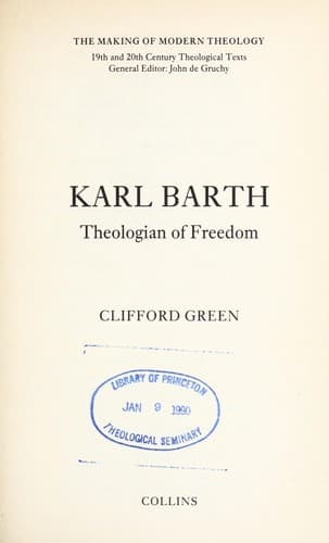 Tapa de Karl Barth