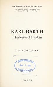 Tapa de Karl Barth