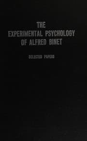Tapa de The experimental psychology of Alfred Binet