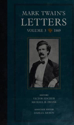 Tapa de Mark Twain's Letters. Volume 3. 1869