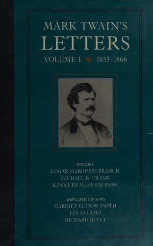 Tapa de Mark Twain's Letters Volume 1
