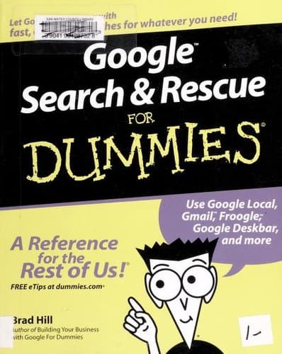 Tapa de Google search & rescue for dummies