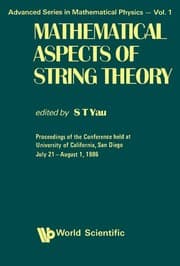 Tapa de Mathematical Aspects of String Theory