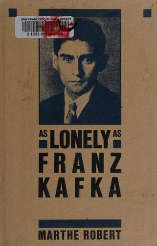 Tapa de As lonely as Franz Kafka