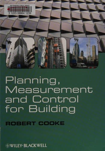 Tapa de Planning, measurement, and control for building