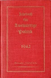 Tapa de Jahrbuch für Auswärtige Politik 1942