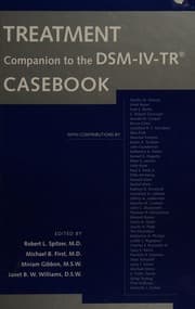 Tapa de Treatment companion to the DSM-IV-TR casebook